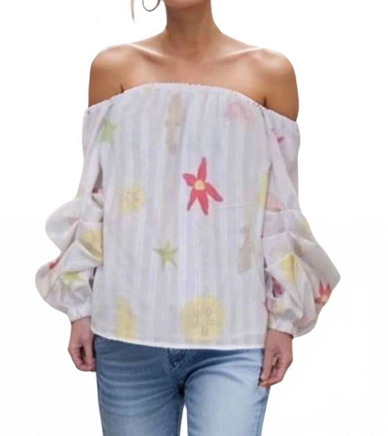 VaVa Off Shoulder Top Grau Small 4