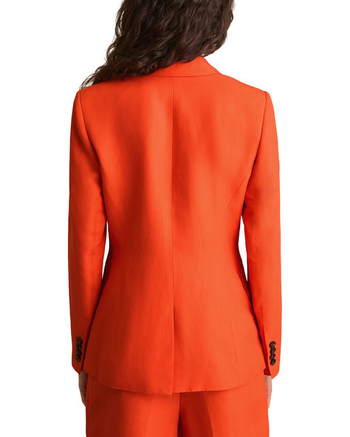 Reiss Raine Linen-Blend Formal Jacket Orange 3