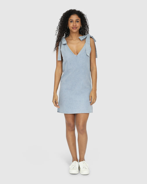 Belle & Bloom Burning Love Tie Shoulder Mini Dress Multi Large 2