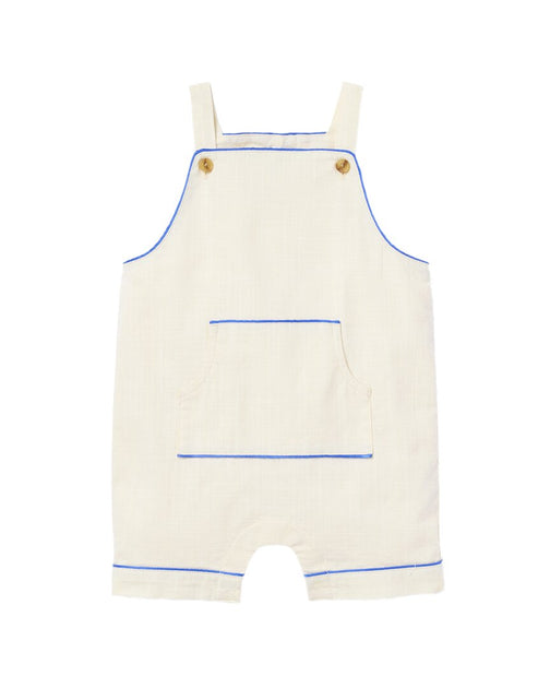 Janie and Jack Piped Pocket Overall Beige 0-3 Months 2