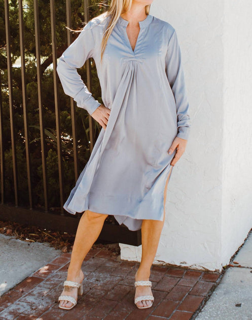LUCCA Sylvie Tunic Dress Grey Small 4