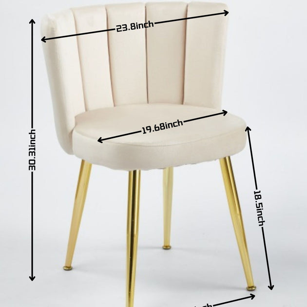 GOODSILO Velvet Dining Chair Gold 4
