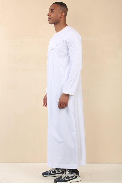 Thobe Omani Homme Blanc XXLarge 4