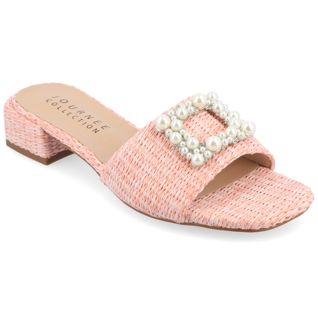 Journee Collection Justina Sandals White US 7.5 2
