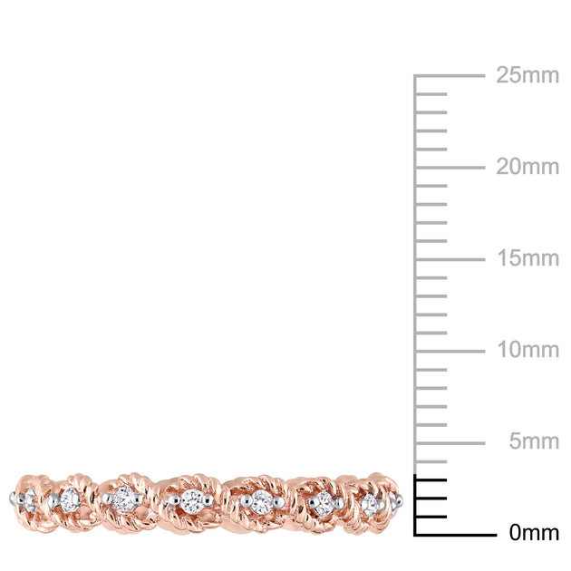 Mimi & Max Infinity Eternity Ring Rose Gold US 7 4