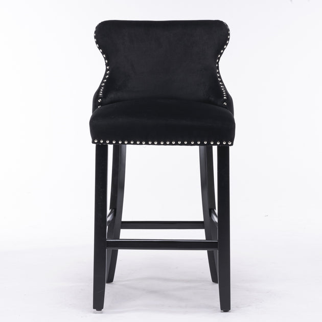 Streamdale Modern Velvet Bar Stool 5