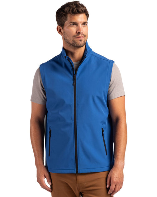 Clique Tempo Stretch Full Zip Mens Softshell Vest Blue 4XLarge 4