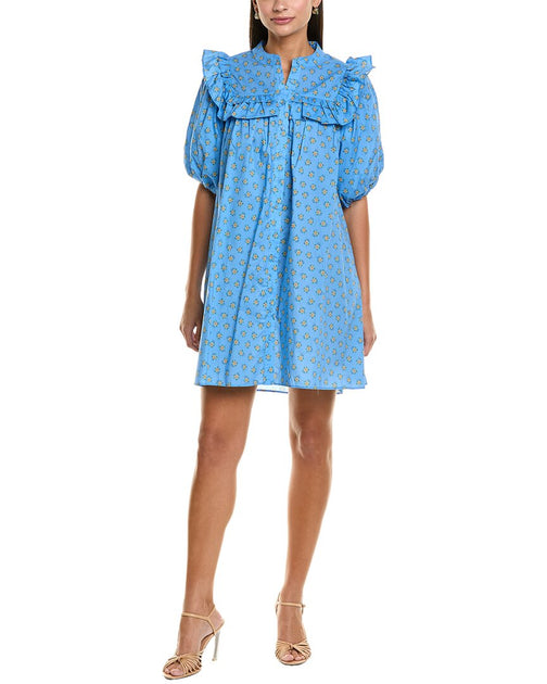 Maison Maar Mini Dress Blue Medium 4