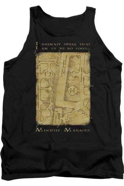 Gildan Harry Potter Marauders Map Tank Top Black Large 2