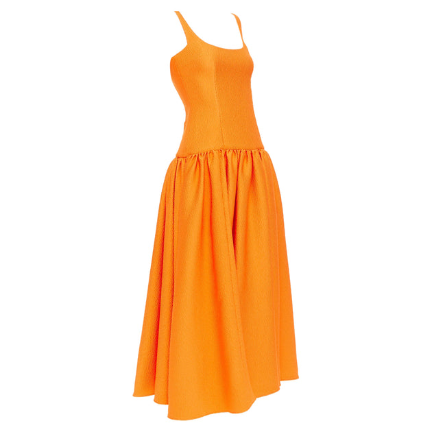 emilia wickstead orange dress Emilia Wickstead Orange Midi Dress