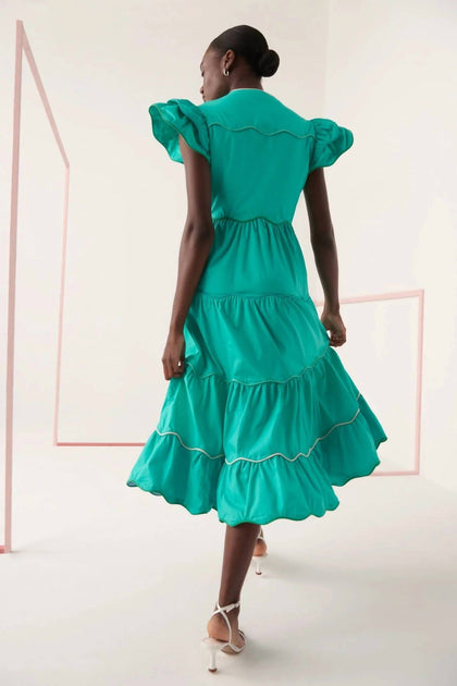 CELIA B Baba Cay Dress Blue Small 4
