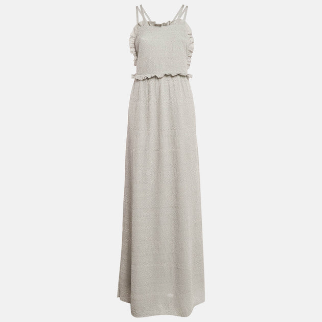 M Missoni Patterned Lurex Knit Sleeveless Dress Light Blue Medium 2