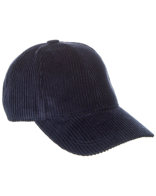 Bruno Magli Corduroy Baseball Cap Blue L/XL 2