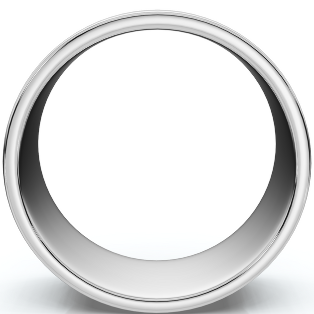 Pompeii3 Flat Wedding Band White Gold US 9 3