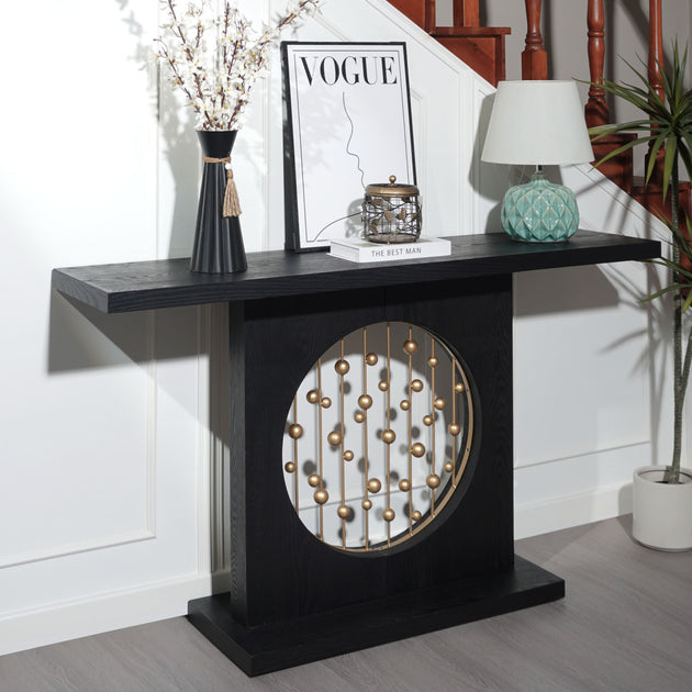 Streamdale Console Table Black Gold 3