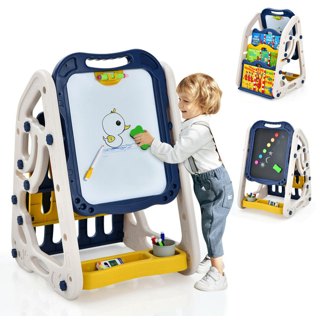 Chevalet d'art pour enfants 3-en-1 Hivvago Bleu 2