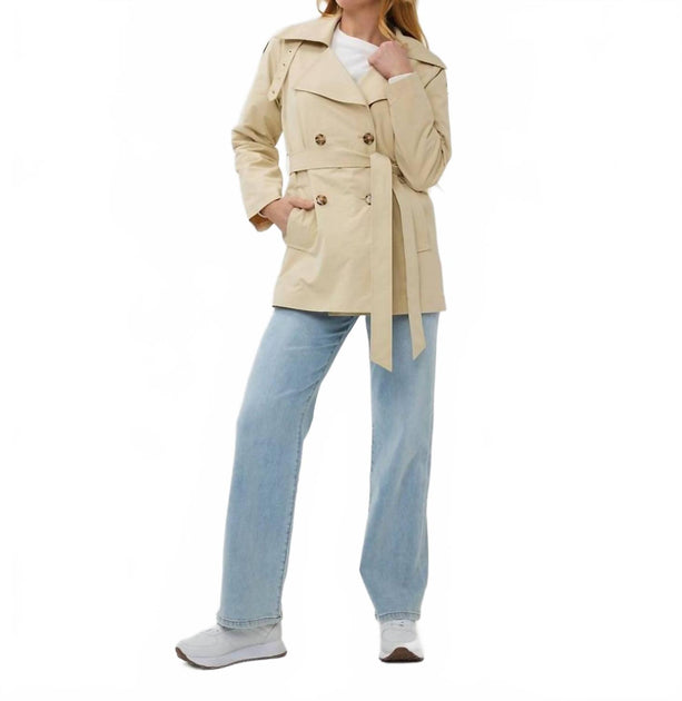 ESQUALO Midi Trench Coat In Sand ShopSimon