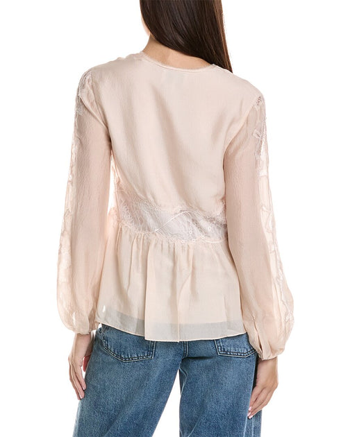 3-1フィリップリム. シルクジャンパー，ジャケット 3.1 Phillip Lim Blouson Sleeve Silk Top | ShopSimon