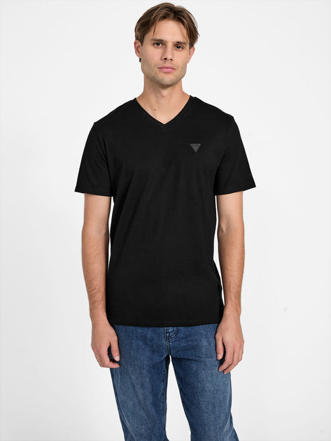 Guess Factory Eco Stephano V-Neck Tee Black Large 2