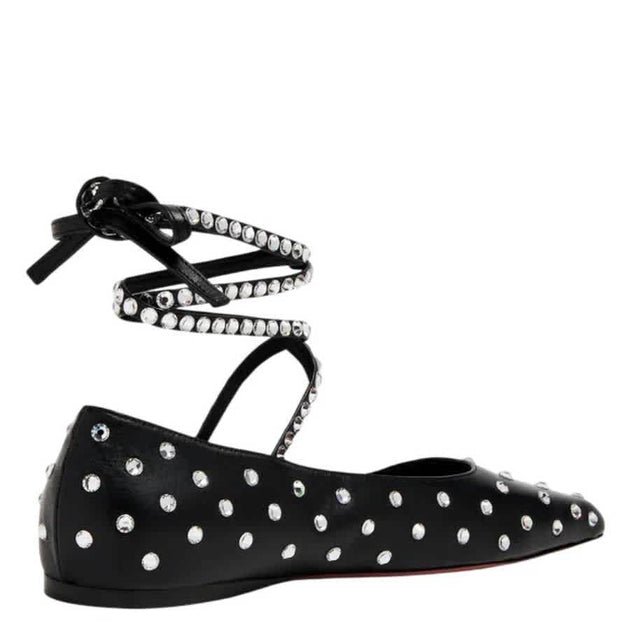 Amina Muaddi Ane Ballerina Flats Black US 5 3