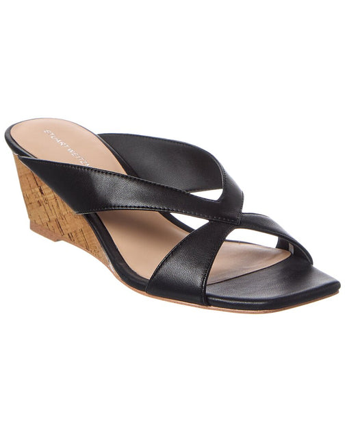 Stuart Weitzman Miami 50 Wedge Sandal Black US 8 2