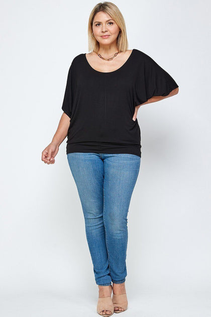 TRUEDAMES Solid Knit Top Green 3X 3