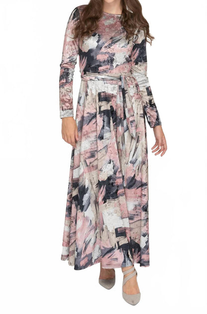 KMW Velvet Swirl Maxikleid Multi XSmall 2