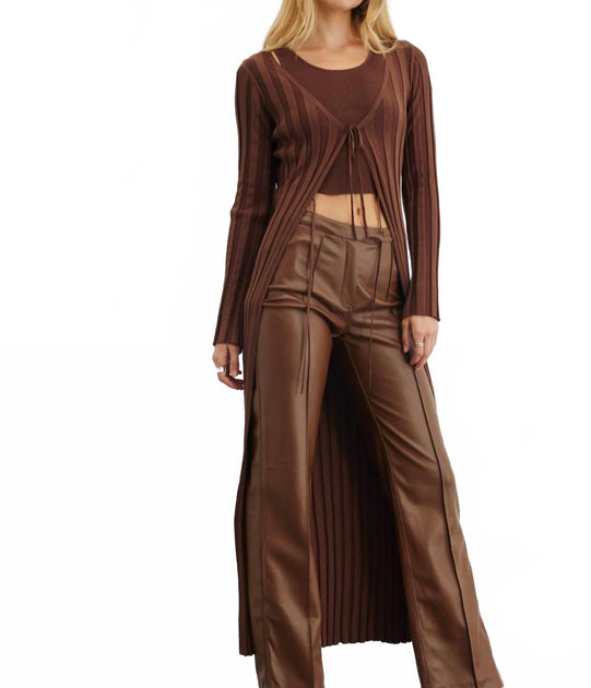 SOVERE Ensemble Radiant Combo Maxi Cardi Marron Grand 3