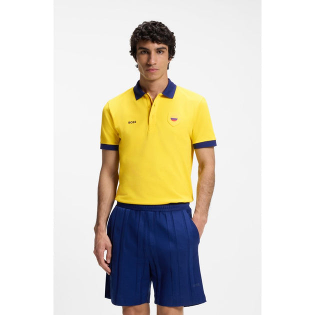 Boss Paddy Polo Shirt Yellow XXL 4