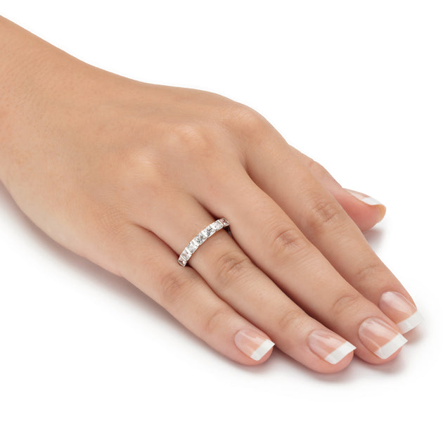Palm 1.12 TCW Cubic Zirconia Sterling Silver Ring Silver US 9 4