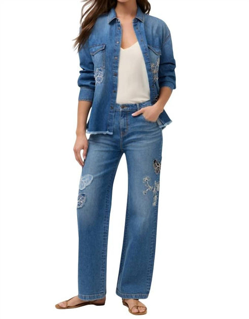 Johnny Was Straight Wide Leg Jean Multi 32 2