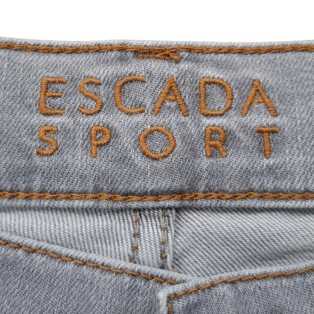 Escada Washed Straight-Leg Jeans Gris EU 38 4