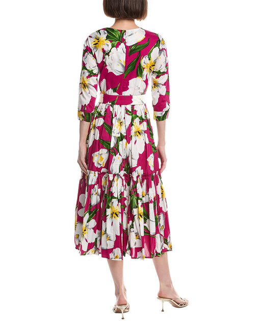Samantha Sung Melanie Midi Dress Pink US 8 3