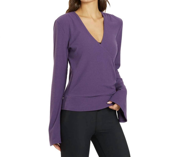THRIVE SOCIETE Pleated Wrap Pullover Multi Small 2