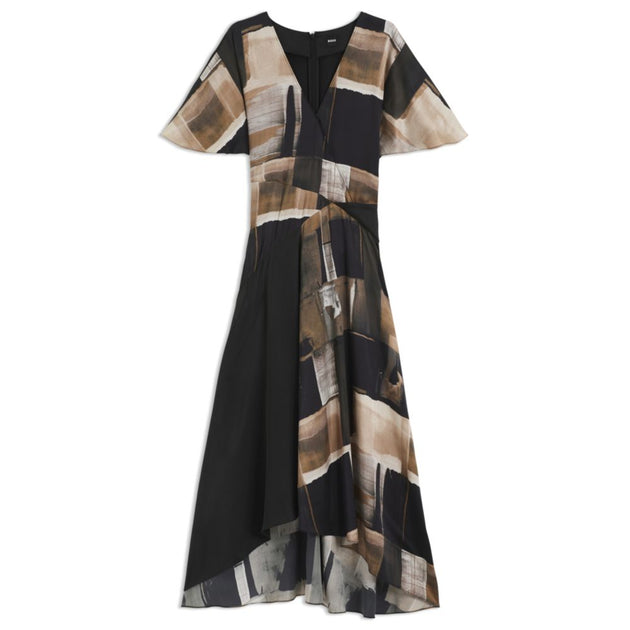Boss Silk Dress Print Black US 6 2