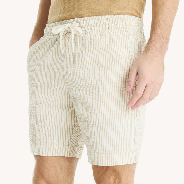 Nautica Herren 7" Gestreifte Seersucker Shorts 4