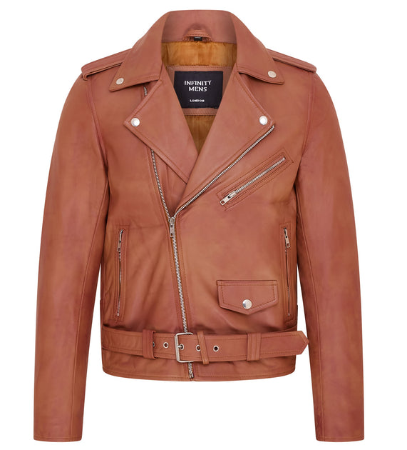 Infinity Classic Brando Leather Biker Jacket Black XXL 2