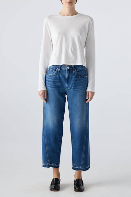 AMO Damen Maria Long Weekend Jeans Blau 26 2