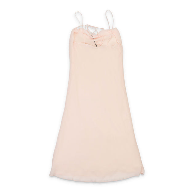 Callipygian Tie Back Cowl Slip Dress Beige US 6 3