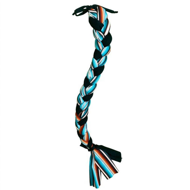 Showman Braid-In Lycra Horse Tail Bag Blue 2