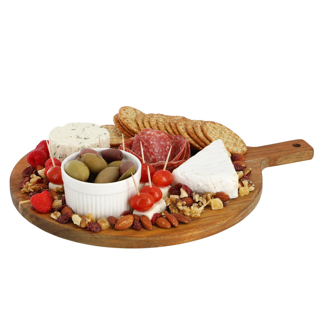 Megachef 12 Inch Acacia Wood Round Serving Board 2