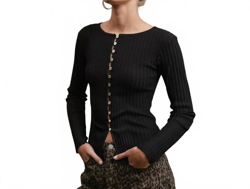 Raisonnel Gina Button Top Black Large 4