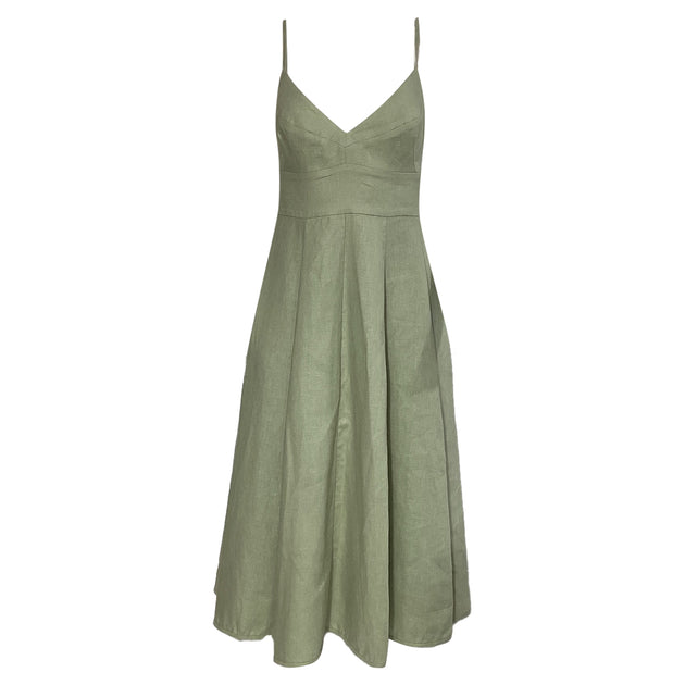 Zimmermann Dancer Picnic Midi Dress In Green Cotton | ShopSimon