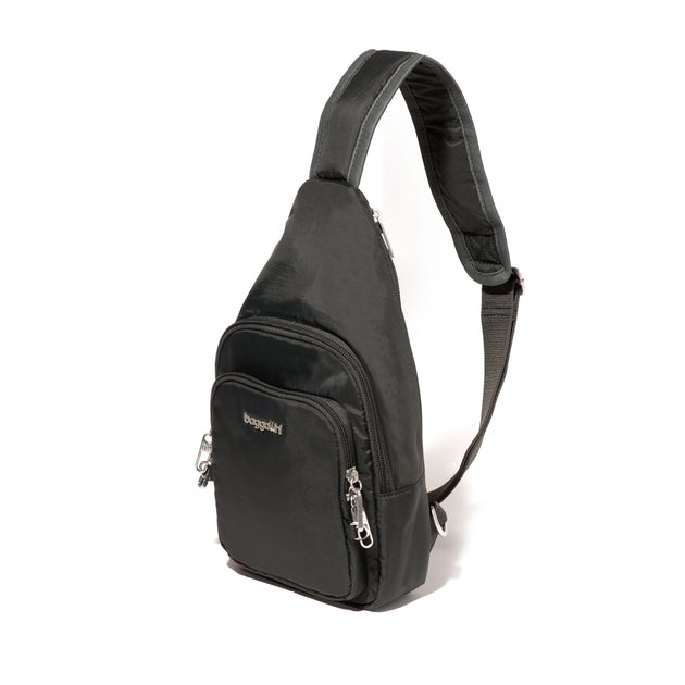 baggallini Securtex Anti-Theft Daytripper Sling Bag Red One Size 4