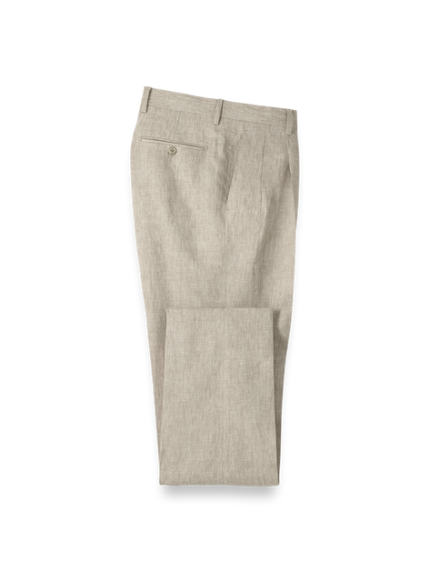 Paul Fredrick Linen Chambray Twill Pants Blue 44 2
