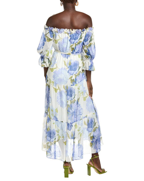 Maison Tara Lorelai Midi Dress Multi US 12 3