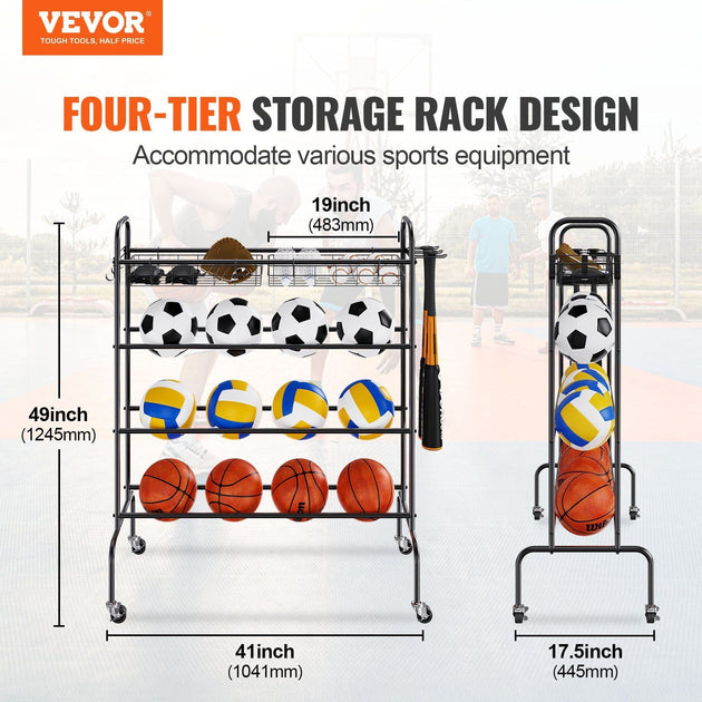 VVOR Basketball Rack Black 4