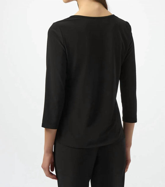 Joseph Ribkoff Sequined Top Black Size M 3