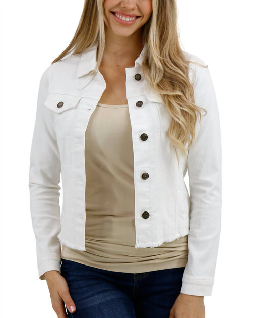 Grace and Lace Denim Jacket White XL 2