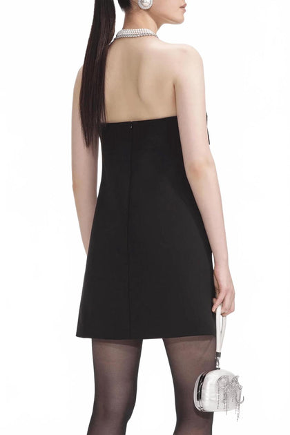 Self-Portrait Crepe Bandeau Mini Dress Black US 6 3